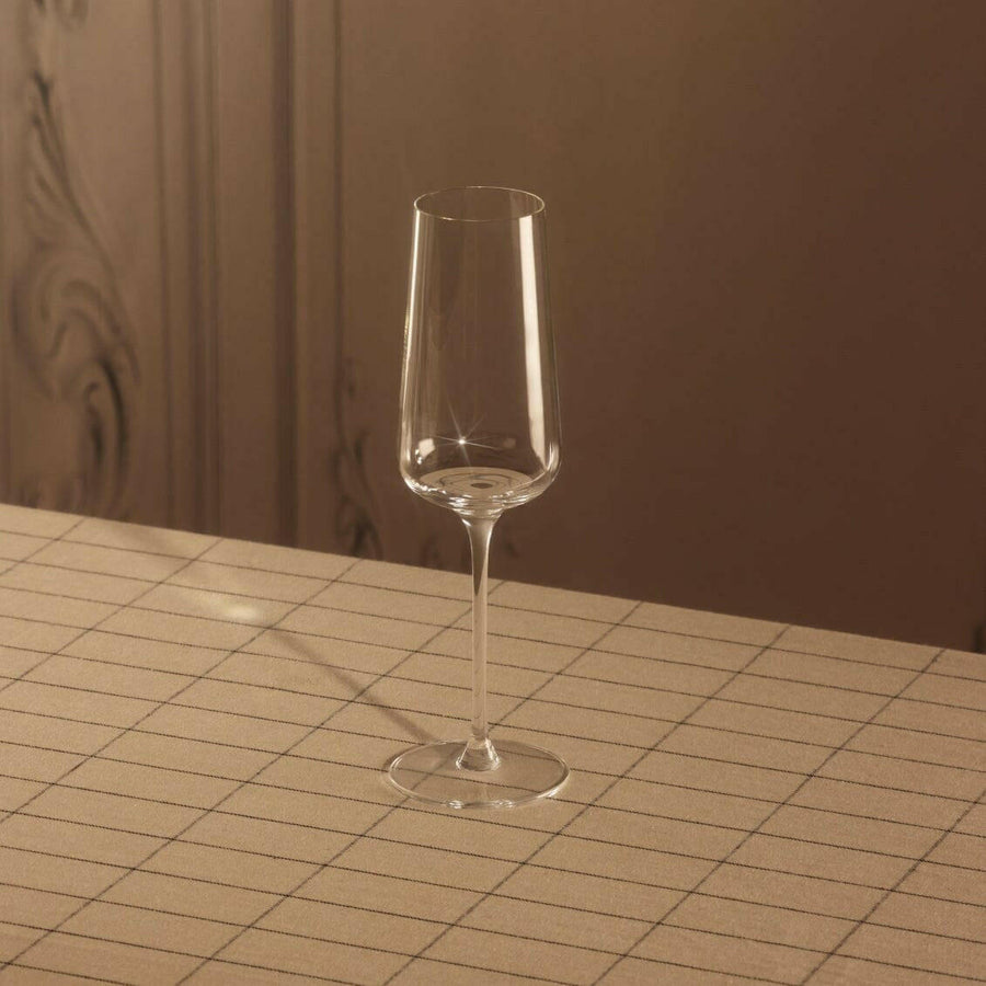 Elegant flute glasses set for sophisticated dining and stylish celebrations