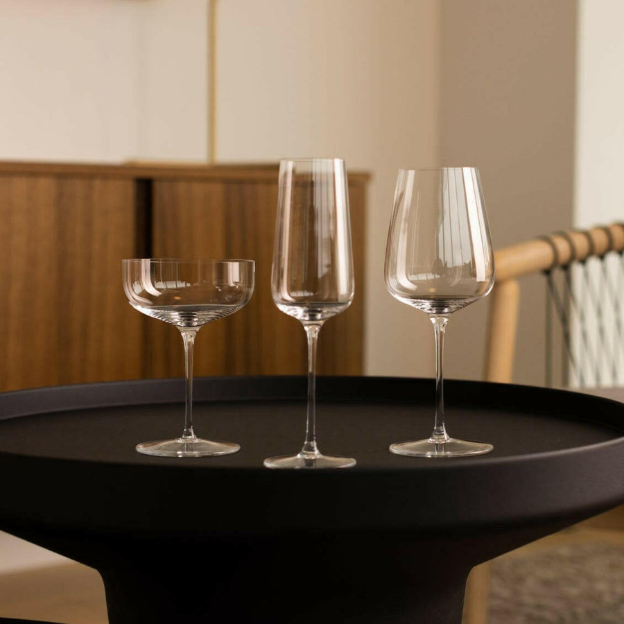 Elegant crystal stemware set showcasing fine craftsmanship and sophisticated design for upscale dining experiences.